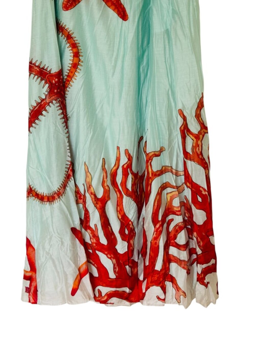 Muma World Blue Graphic Ursa Strapless Maxi Dress Size S As is Condition - Picture 9 of 14
